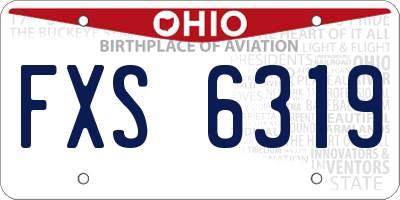 OH license plate FXS6319