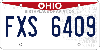 OH license plate FXS6409