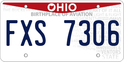 OH license plate FXS7306