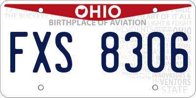 OH license plate FXS8306