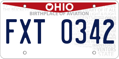 OH license plate FXT0342