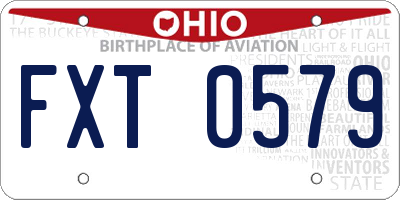 OH license plate FXT0579