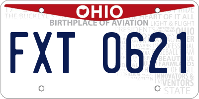 OH license plate FXT0621