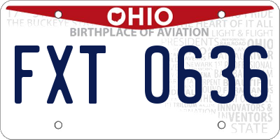 OH license plate FXT0636