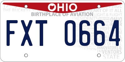 OH license plate FXT0664