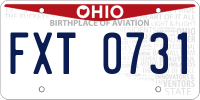 OH license plate FXT0731