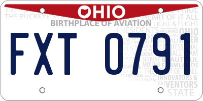 OH license plate FXT0791