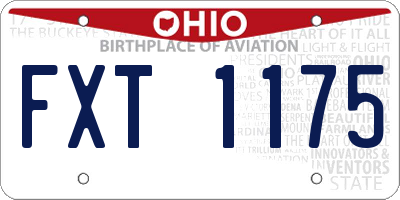 OH license plate FXT1175
