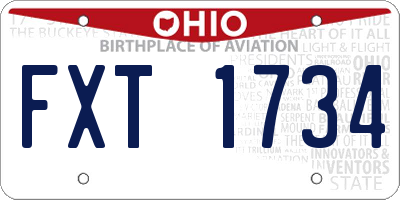 OH license plate FXT1734