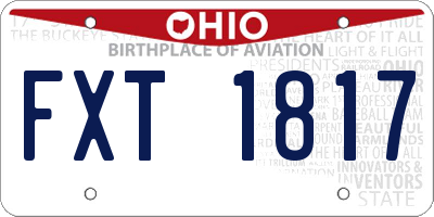 OH license plate FXT1817