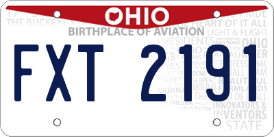 OH license plate FXT2191