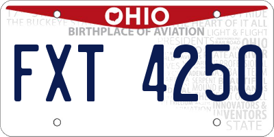 OH license plate FXT4250