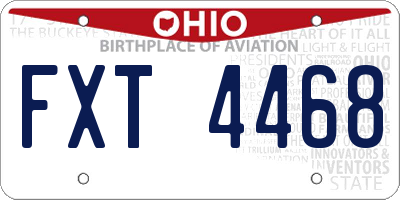 OH license plate FXT4468