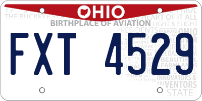 OH license plate FXT4529