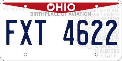 OH license plate FXT4622