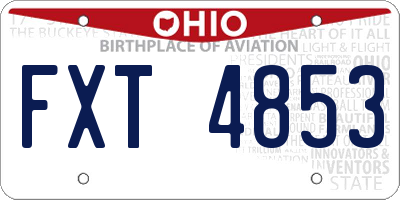 OH license plate FXT4853