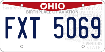 OH license plate FXT5069