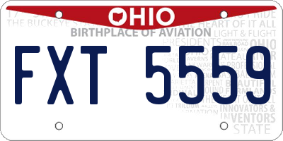 OH license plate FXT5559