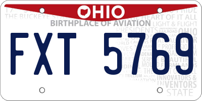 OH license plate FXT5769