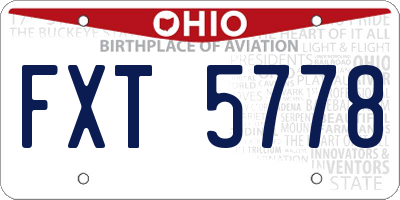 OH license plate FXT5778