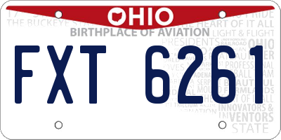 OH license plate FXT6261