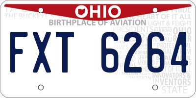 OH license plate FXT6264