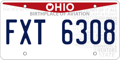 OH license plate FXT6308