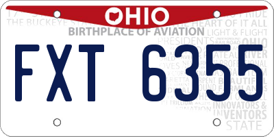 OH license plate FXT6355