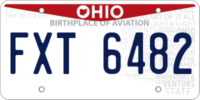 OH license plate FXT6482