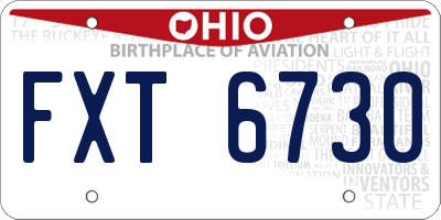 OH license plate FXT6730