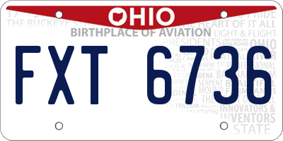OH license plate FXT6736