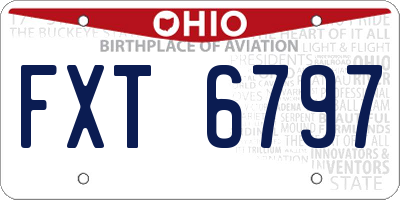 OH license plate FXT6797