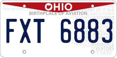 OH license plate FXT6883