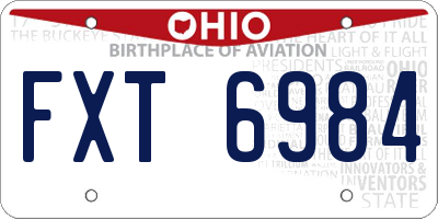 OH license plate FXT6984