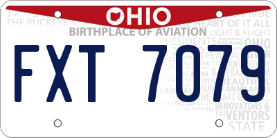 OH license plate FXT7079