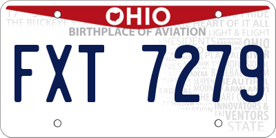 OH license plate FXT7279