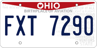 OH license plate FXT7290
