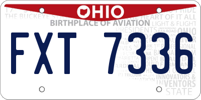 OH license plate FXT7336