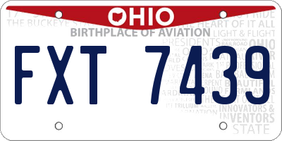 OH license plate FXT7439