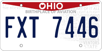 OH license plate FXT7446