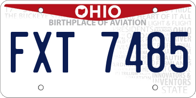 OH license plate FXT7485