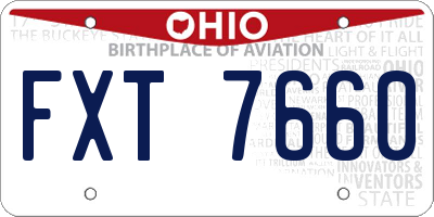 OH license plate FXT7660