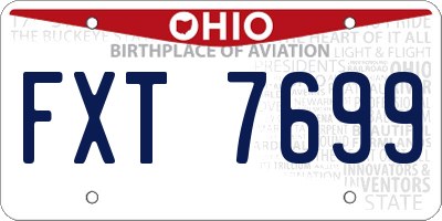 OH license plate FXT7699