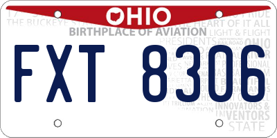OH license plate FXT8306