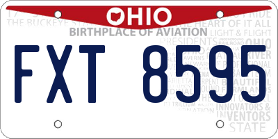 OH license plate FXT8595