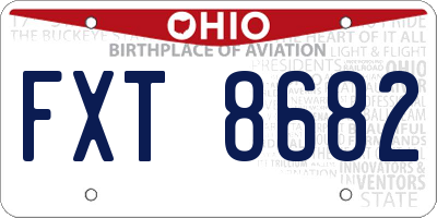 OH license plate FXT8682