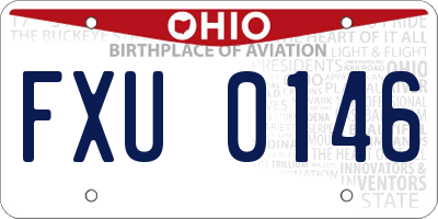 OH license plate FXU0146