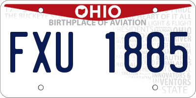 OH license plate FXU1885