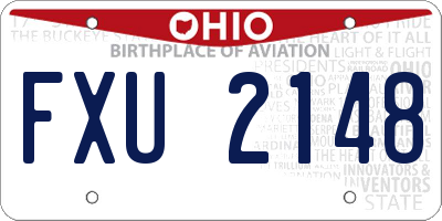 OH license plate FXU2148