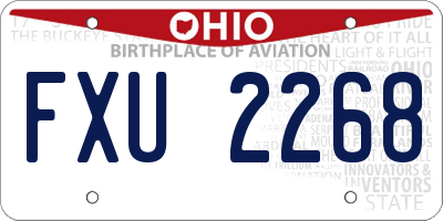 OH license plate FXU2268